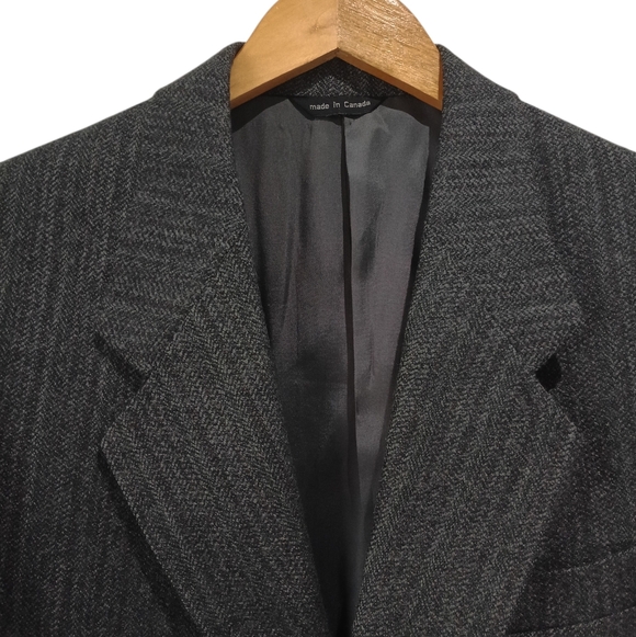 Men's Vintage Gray Virgin Wool Sport Coat - Picture 3 of 6